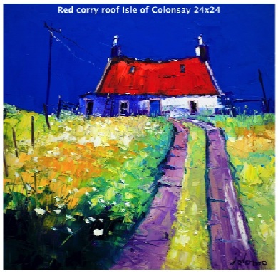 Red corry roof Isle of Colonsay 24x24  SOLD
